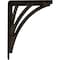 Ekena Millwork Nevio Wrought Iron Bracket, (Single center brace), Antiqued Brass 1 1/2"W x 7 1/2"D x 10"H BKTM01X07X10SNEABS - alternate 7